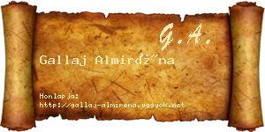 Gallaj Almiréna névjegykártya